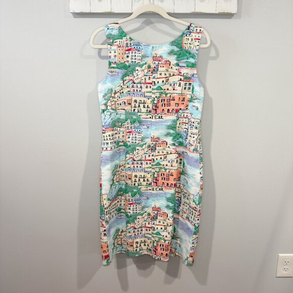 NWT Talbots Scenic Village Cotton Shift Dress Size 10 - Picture 3 of 6